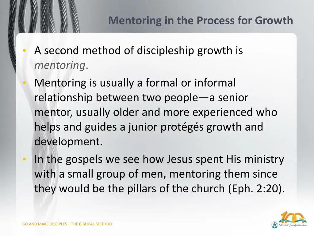 mentoring in the process for growth