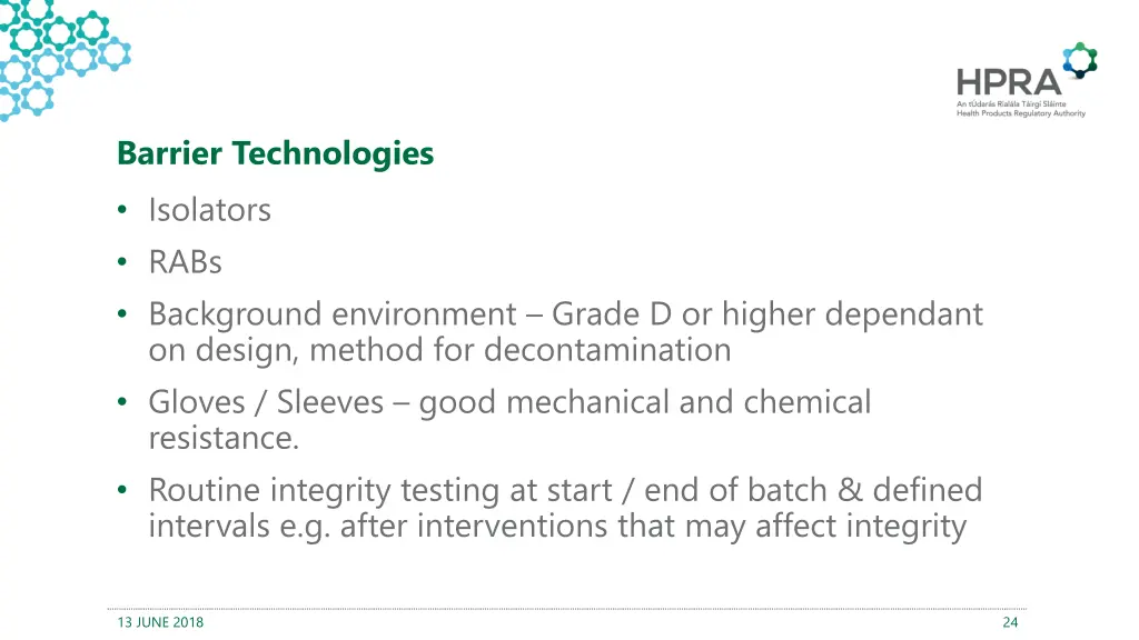 barrier technologies isolators rabs background