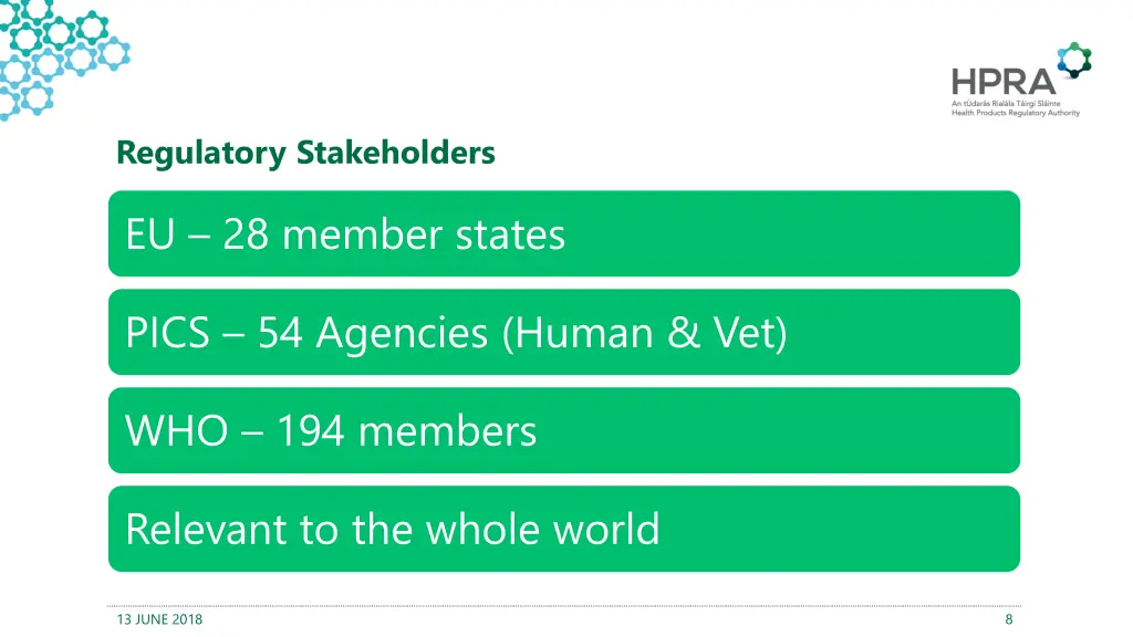 regulatory stakeholders