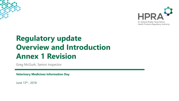 regulatory update overview and introduction annex