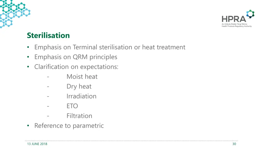 sterilisation emphasis on terminal sterilisation