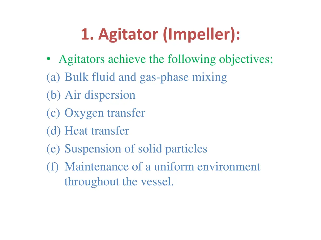 1 agitator impeller