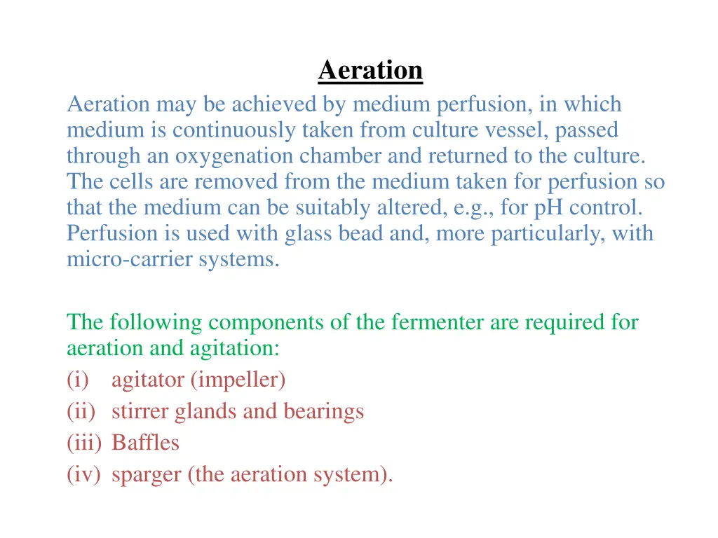 aeration