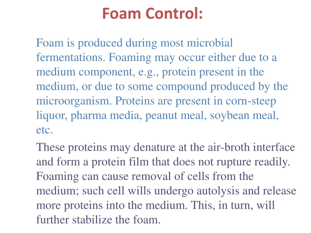 foam control