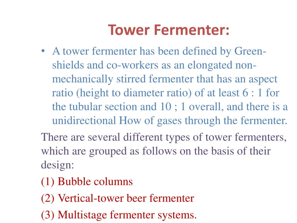 tower fermenter