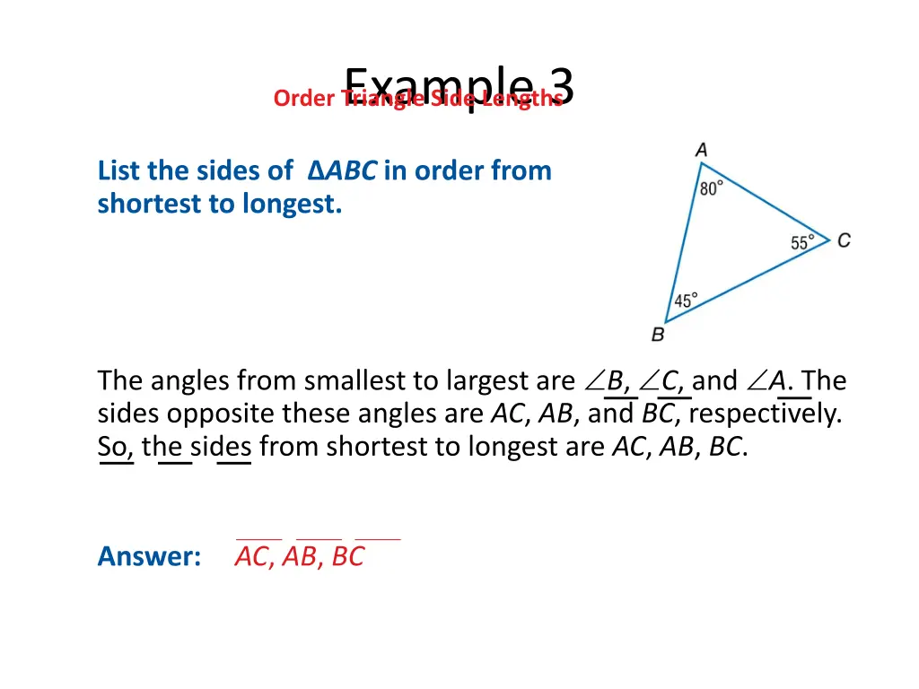 example 3 order triangle side lengths