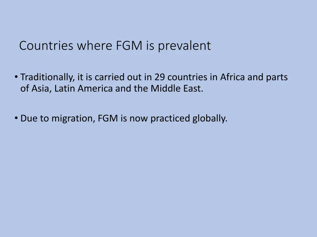 countries where fgm is prevalent