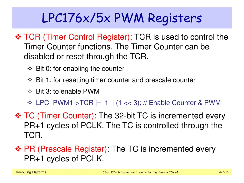 lpc176x 5x pwm registers