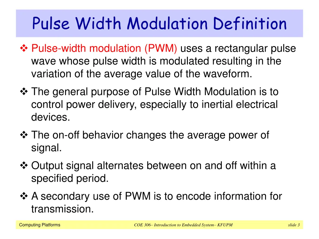 pulse width modulation definition