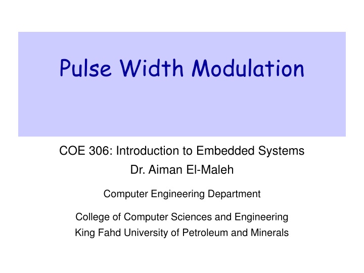 pulse width modulation