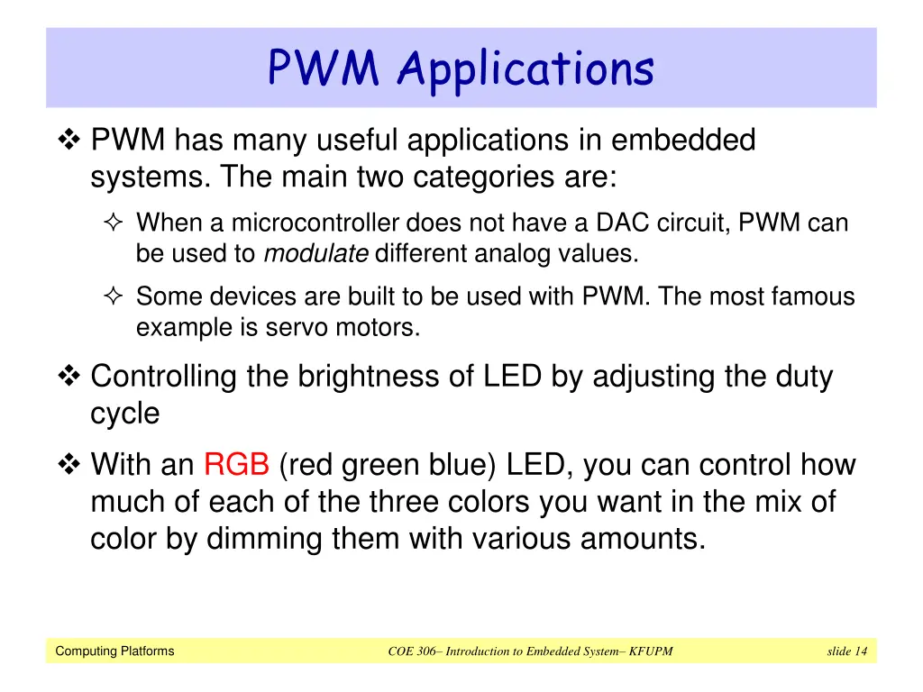 pwm applications