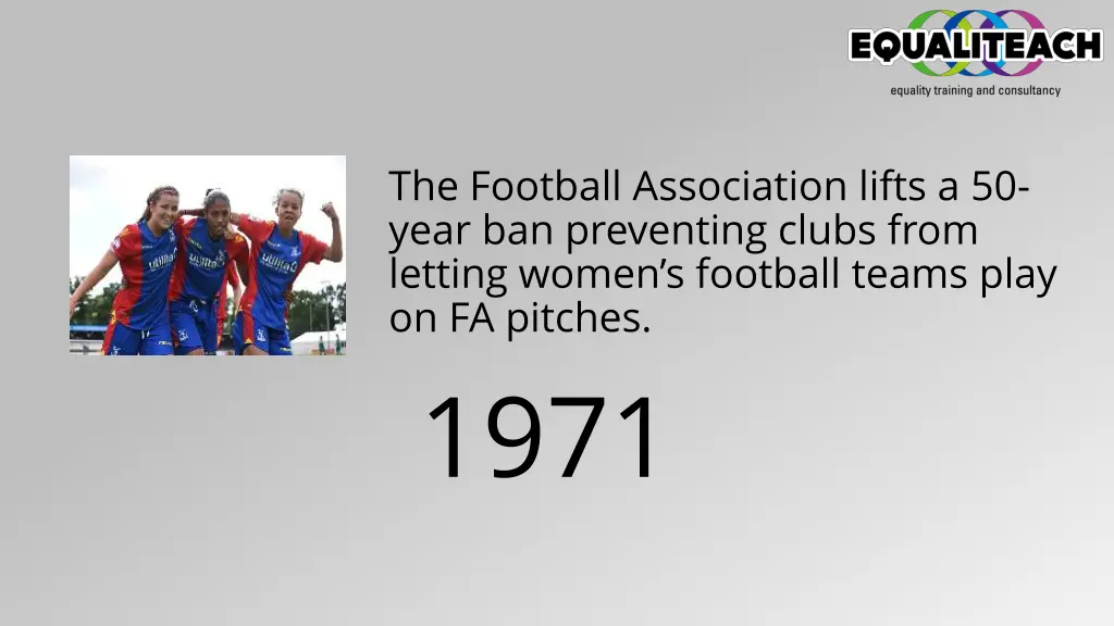 the football association lifts a 50 year