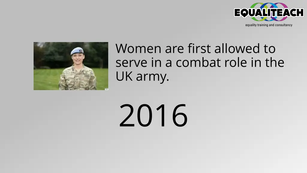 women are first allowed to serve in a combat role