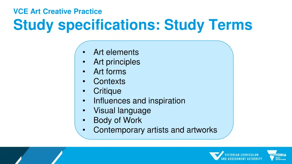 vce art creative practice study specifications 3