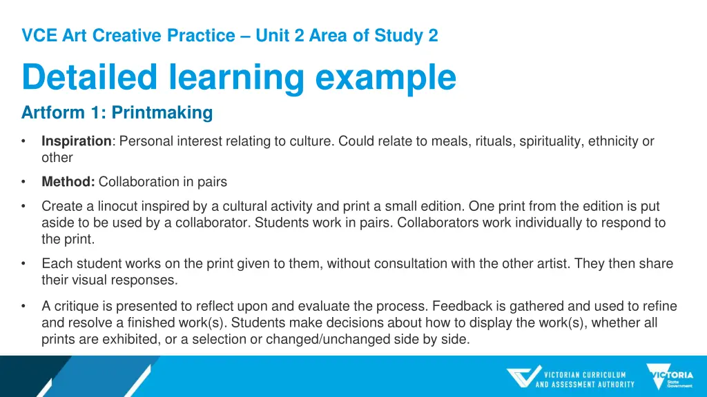 vce art creative practice unit 2 area of study 2 3