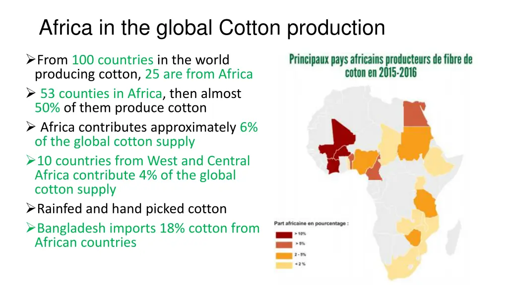 africa in the global cotton production