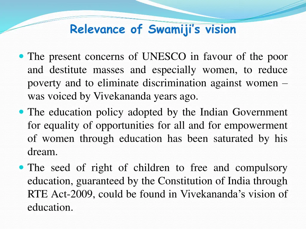 relevance of swamiji s vision