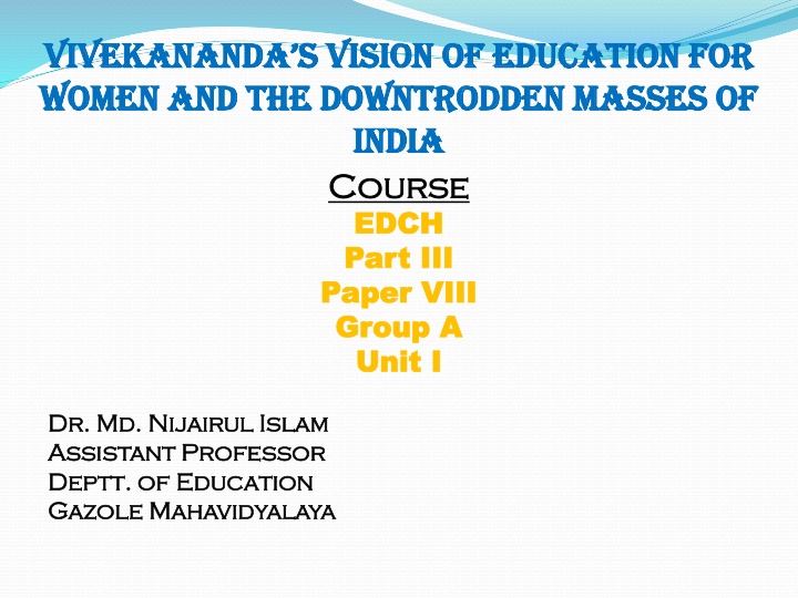 vivekananda s vivekananda s vision of education