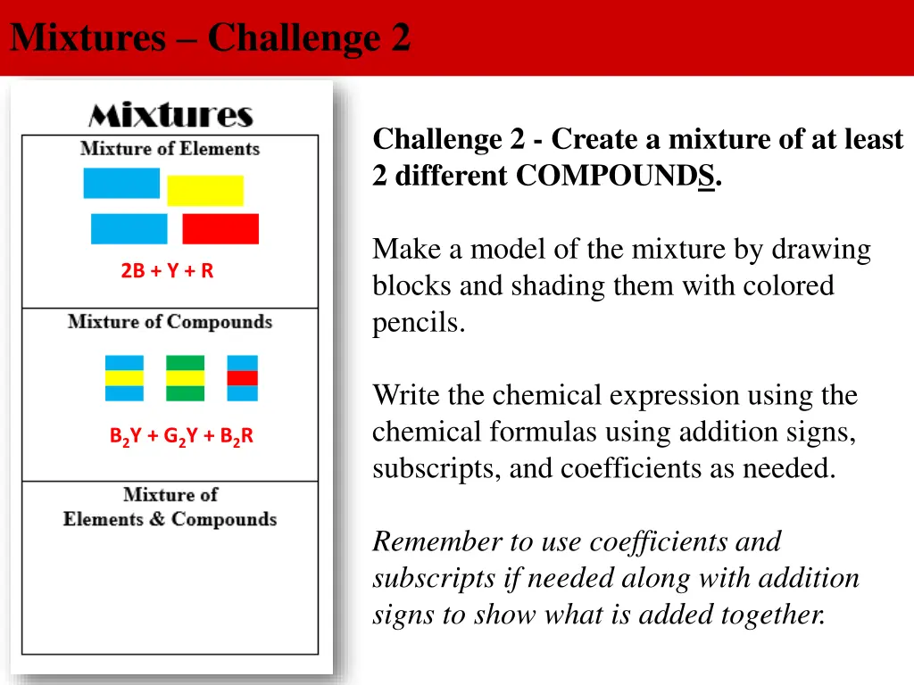 mixtures challenge 2