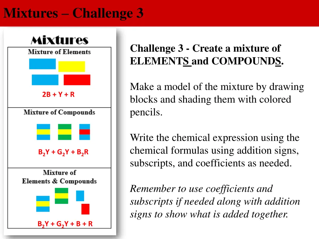 mixtures challenge 3