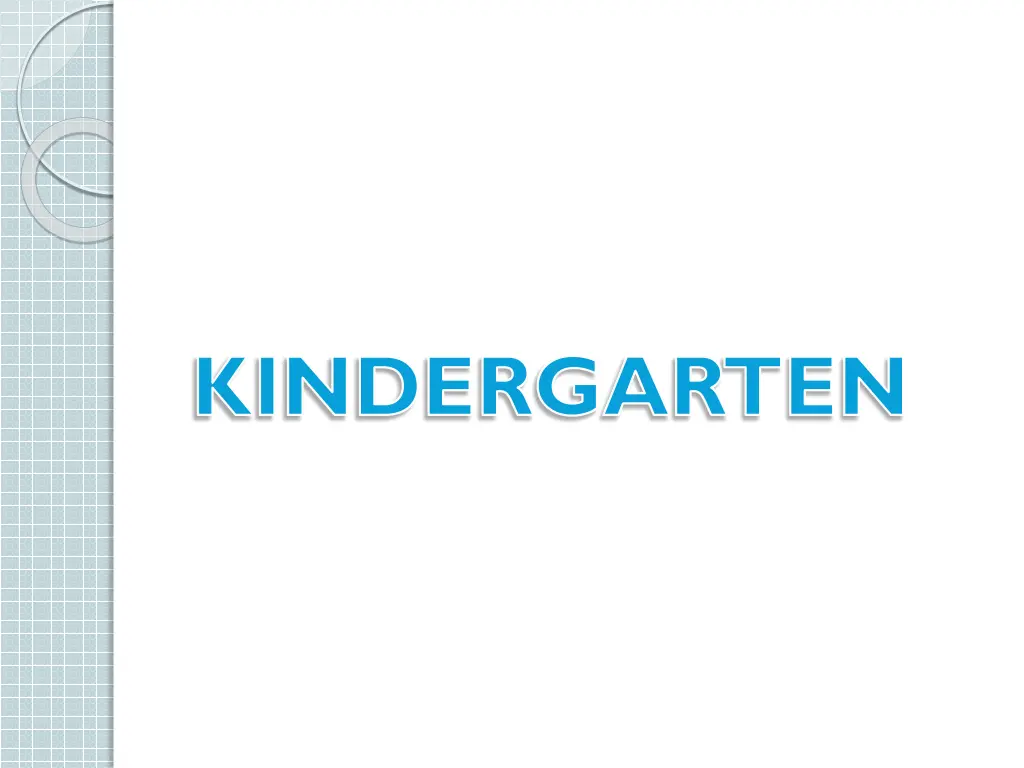 kindergarten 1