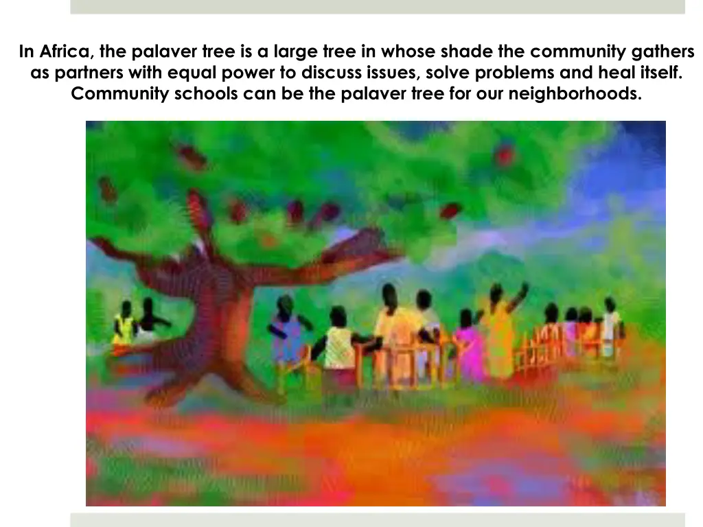 in africa the palaver tree is a large tree