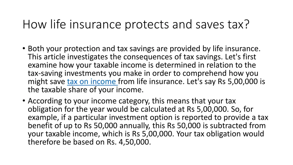 how life insurance protects and saves tax