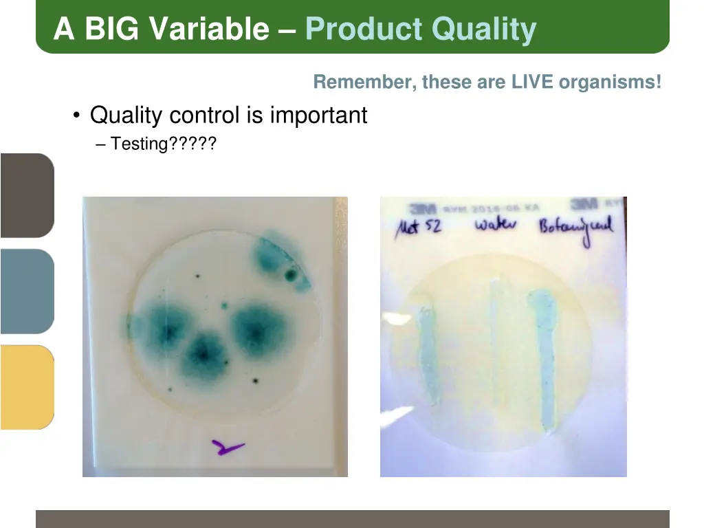 a big variable product quality 1