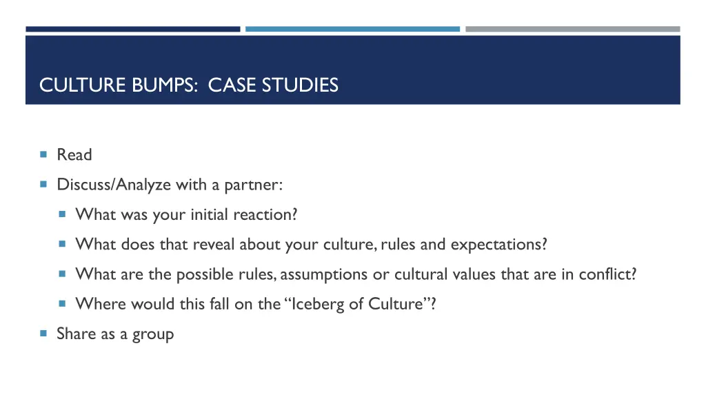 culture bumps case studies