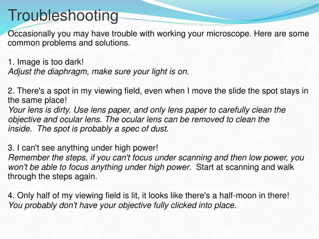 troubleshooting