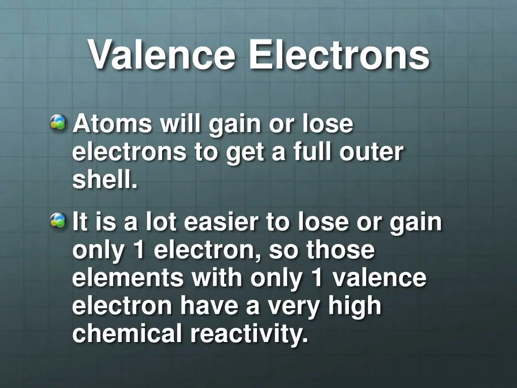 valence electrons 3