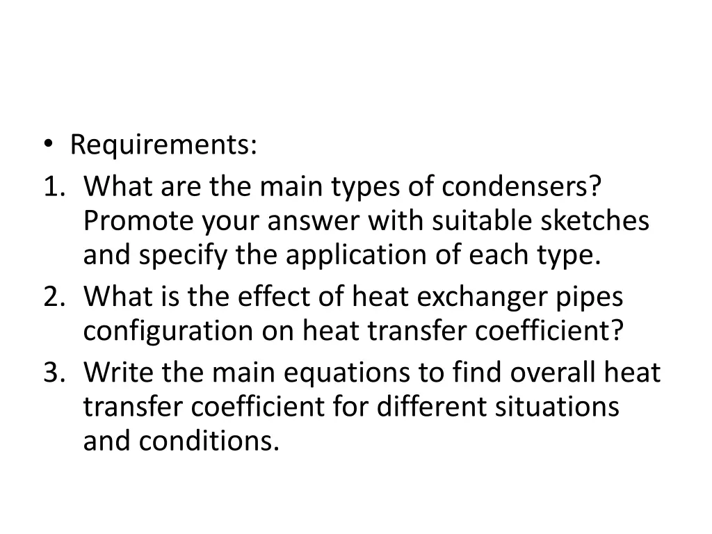 requirements 1 what are the main types