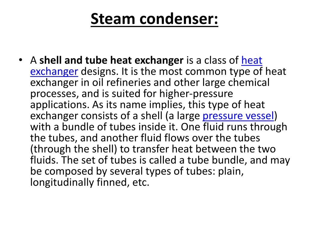 steam condenser