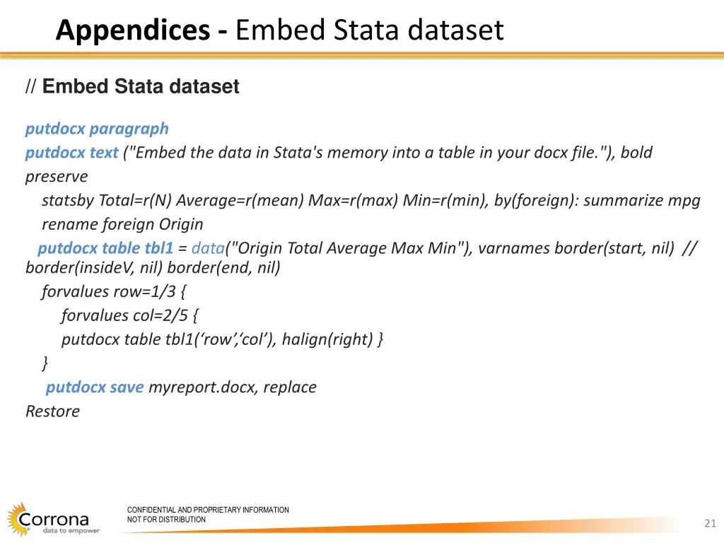 appendices embed stata dataset