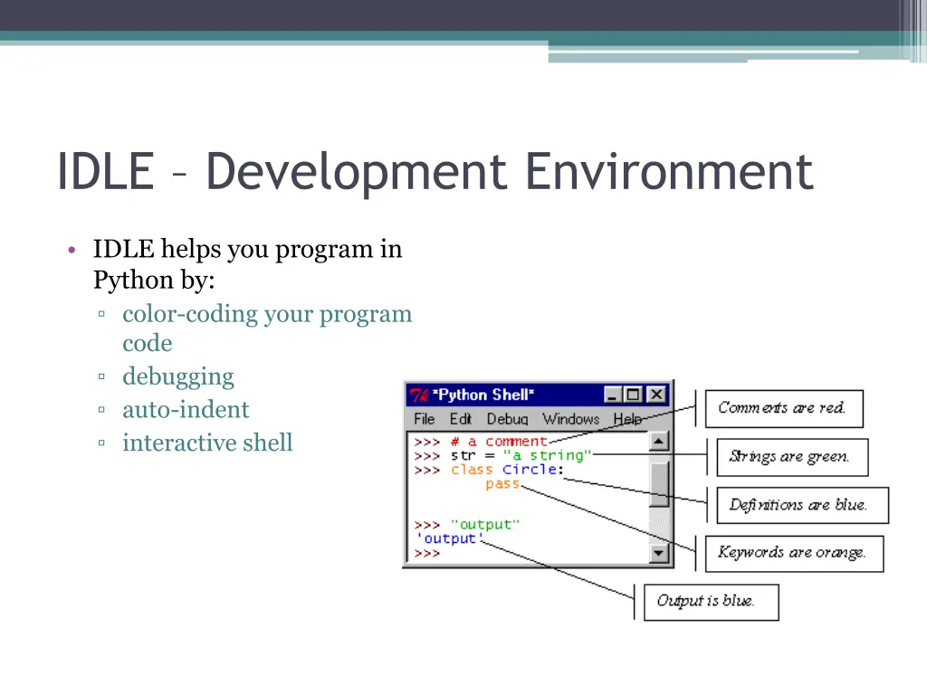 idle development environment