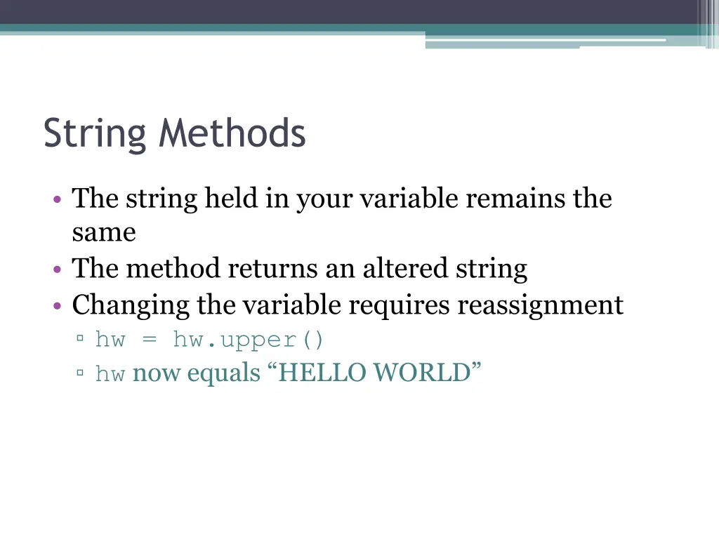 string methods 1