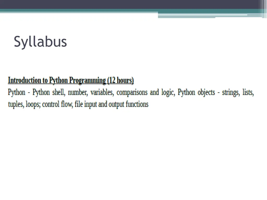 syllabus