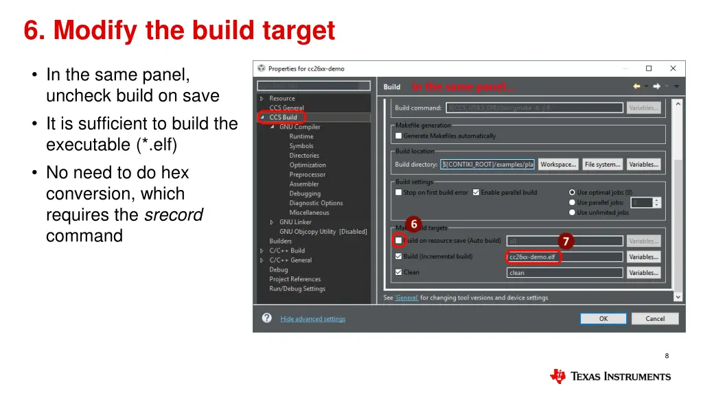 6 modify the build target