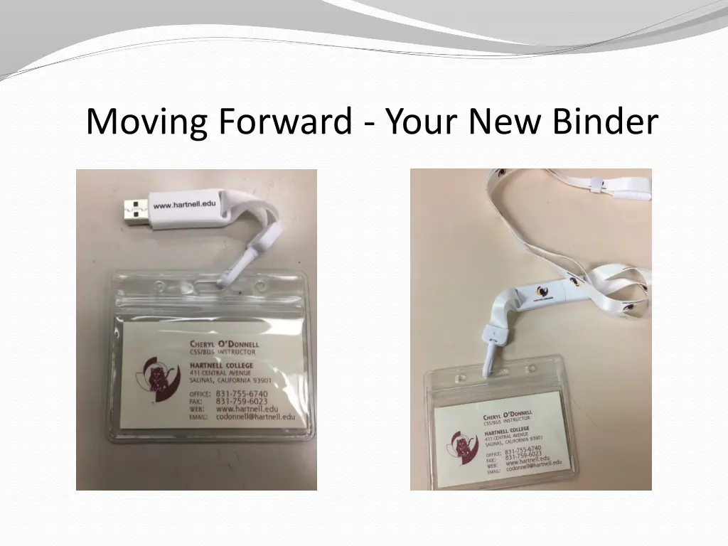 moving forward your new binder