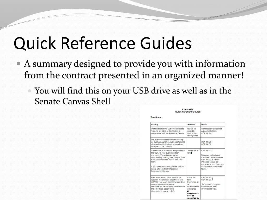 quick reference guides