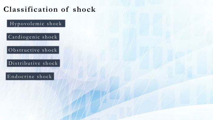 classification of shock