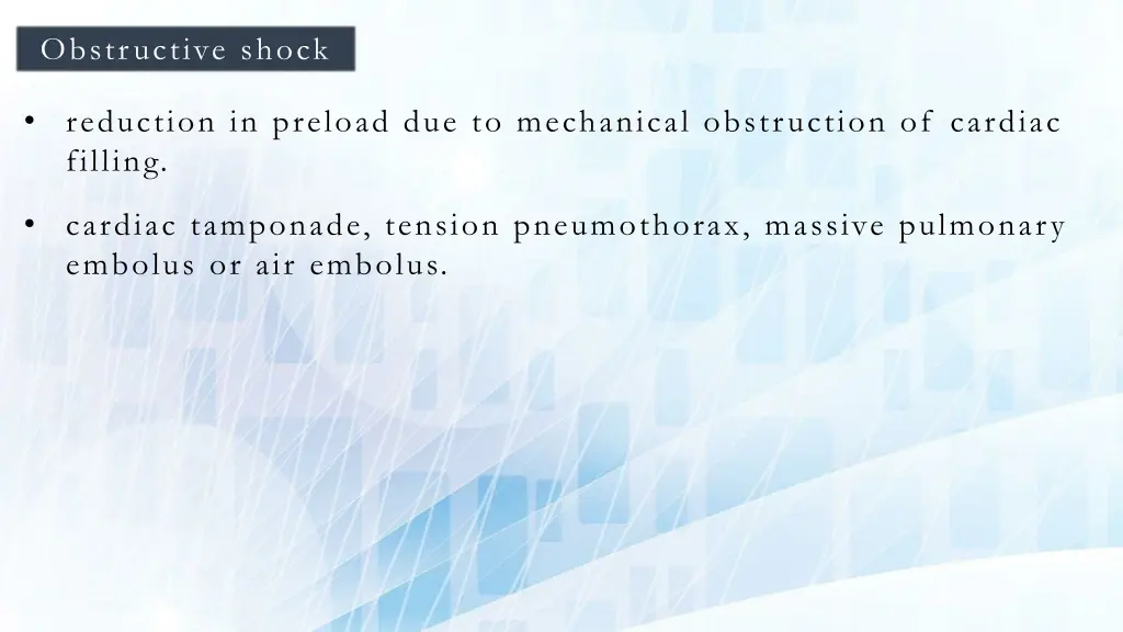 obstructive shock