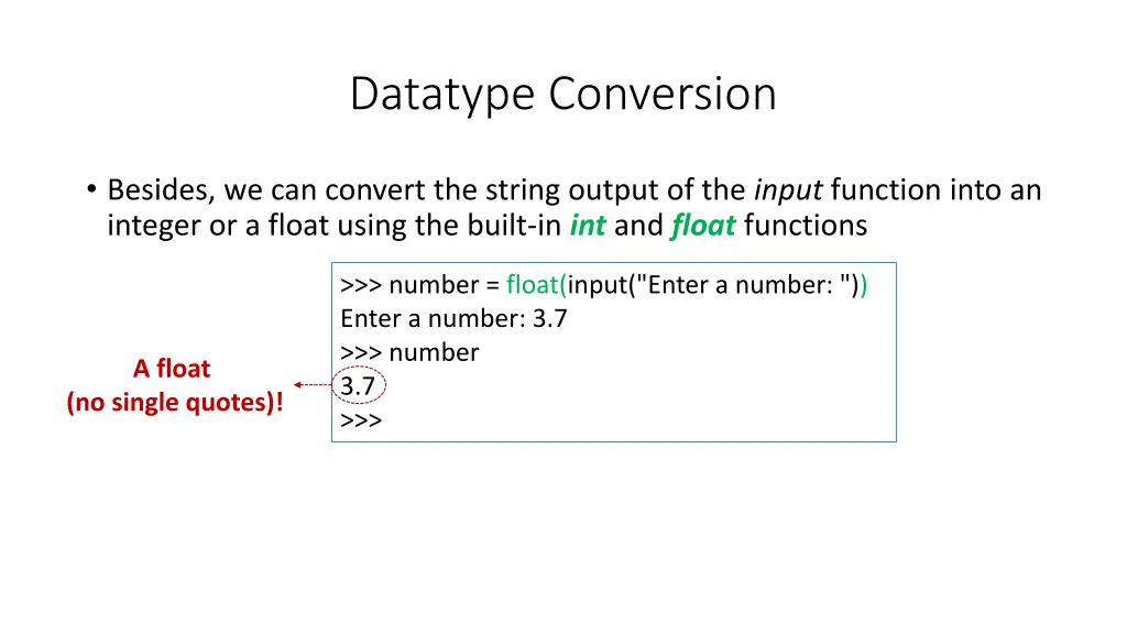 datatype conversion 1