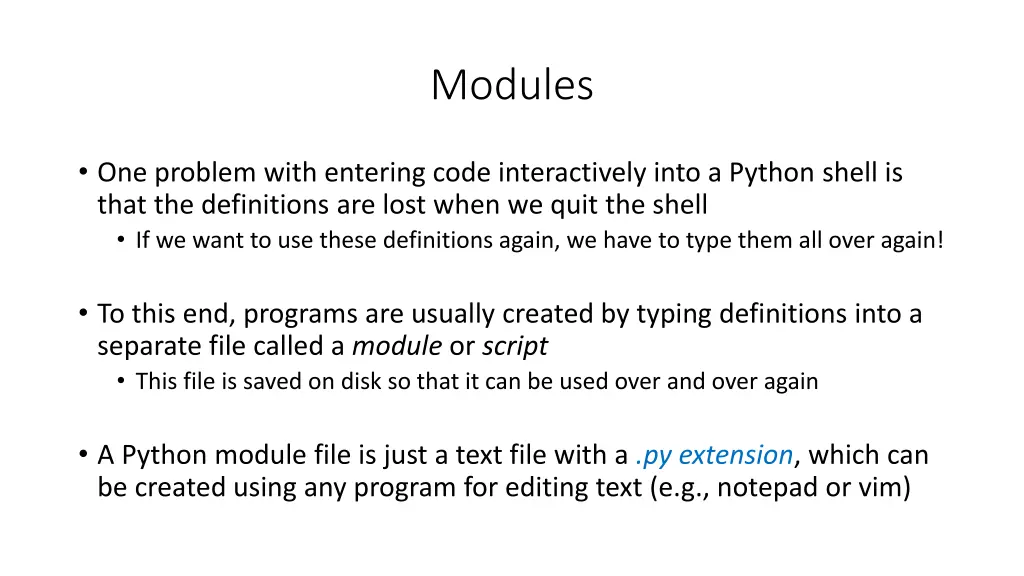 modules