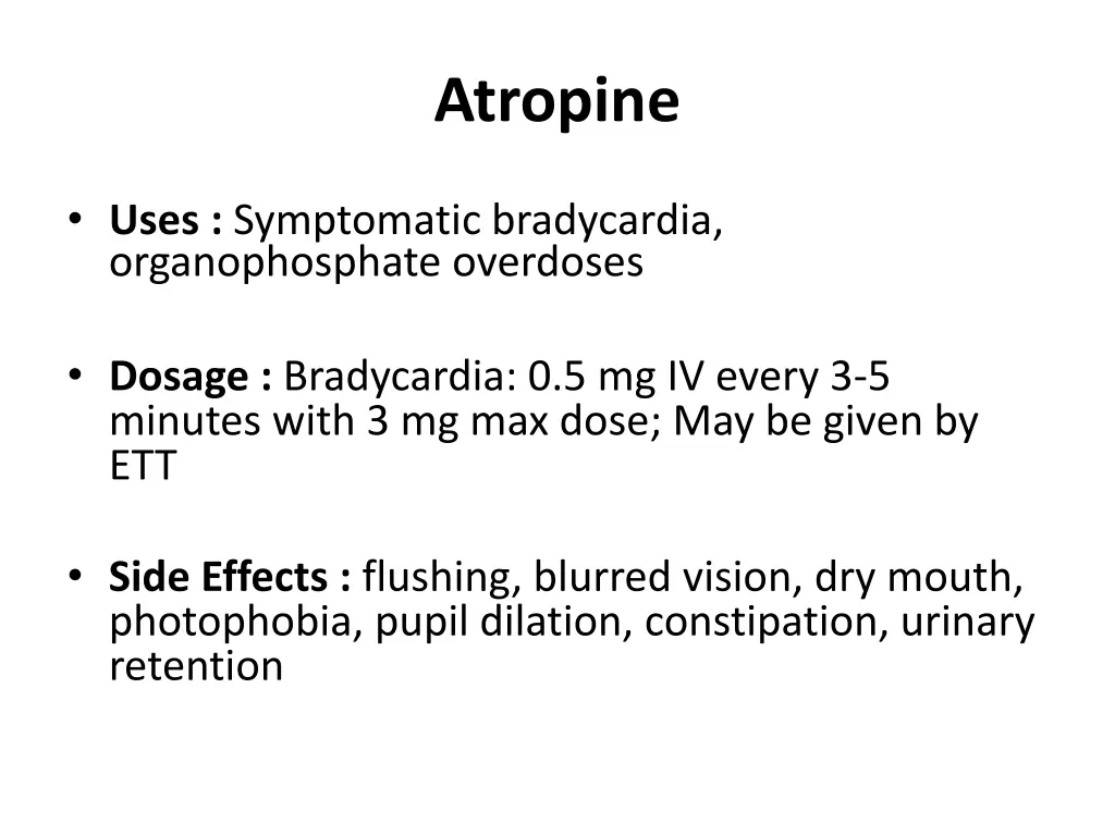 atropine