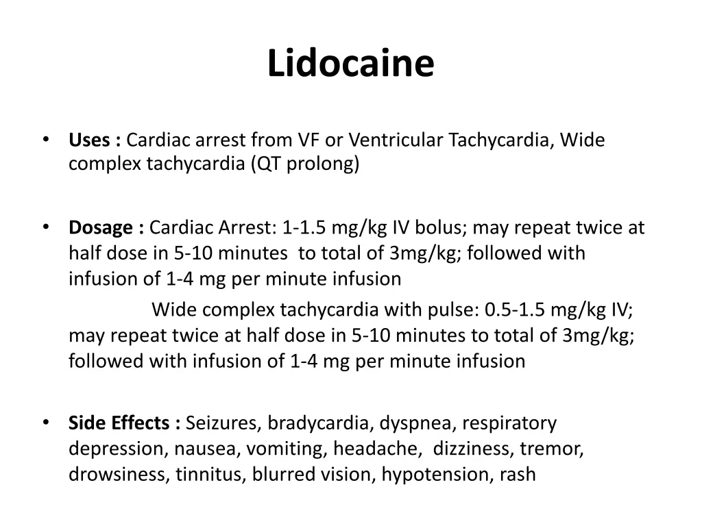 lidocaine