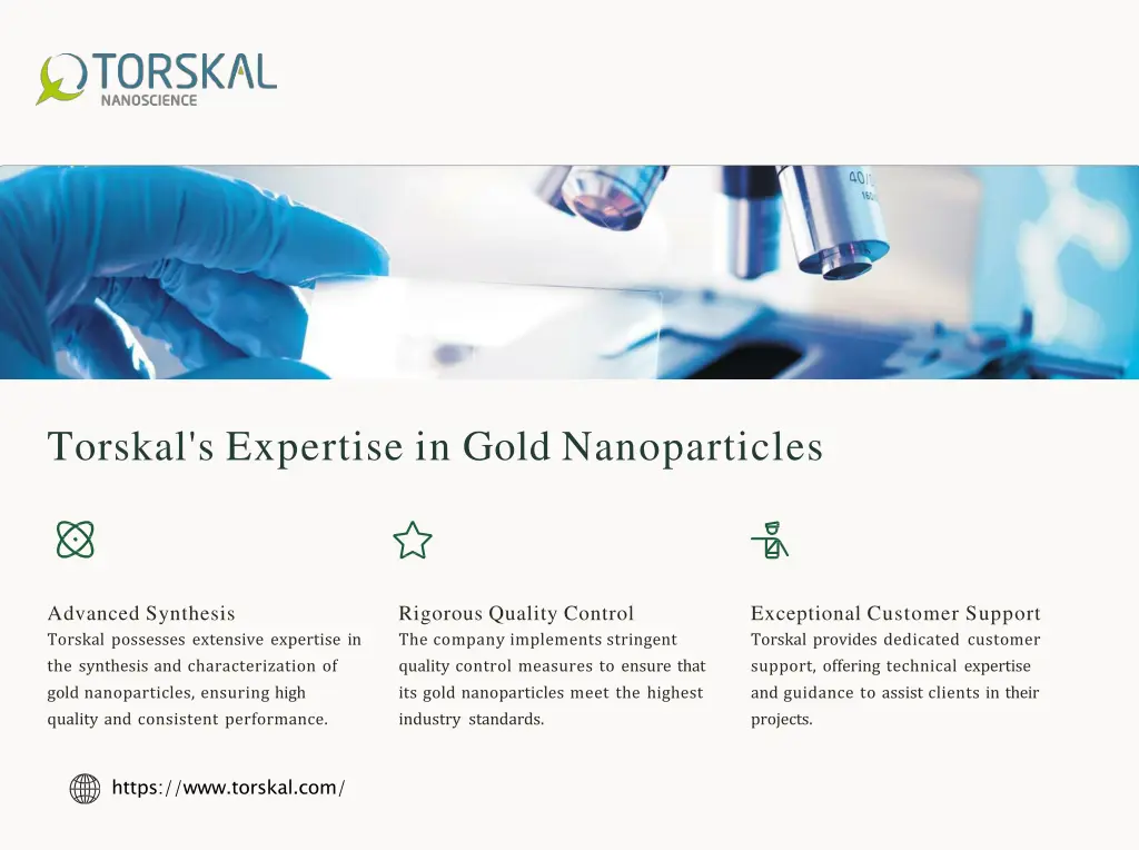 torskal s expertise in gold nanoparticles