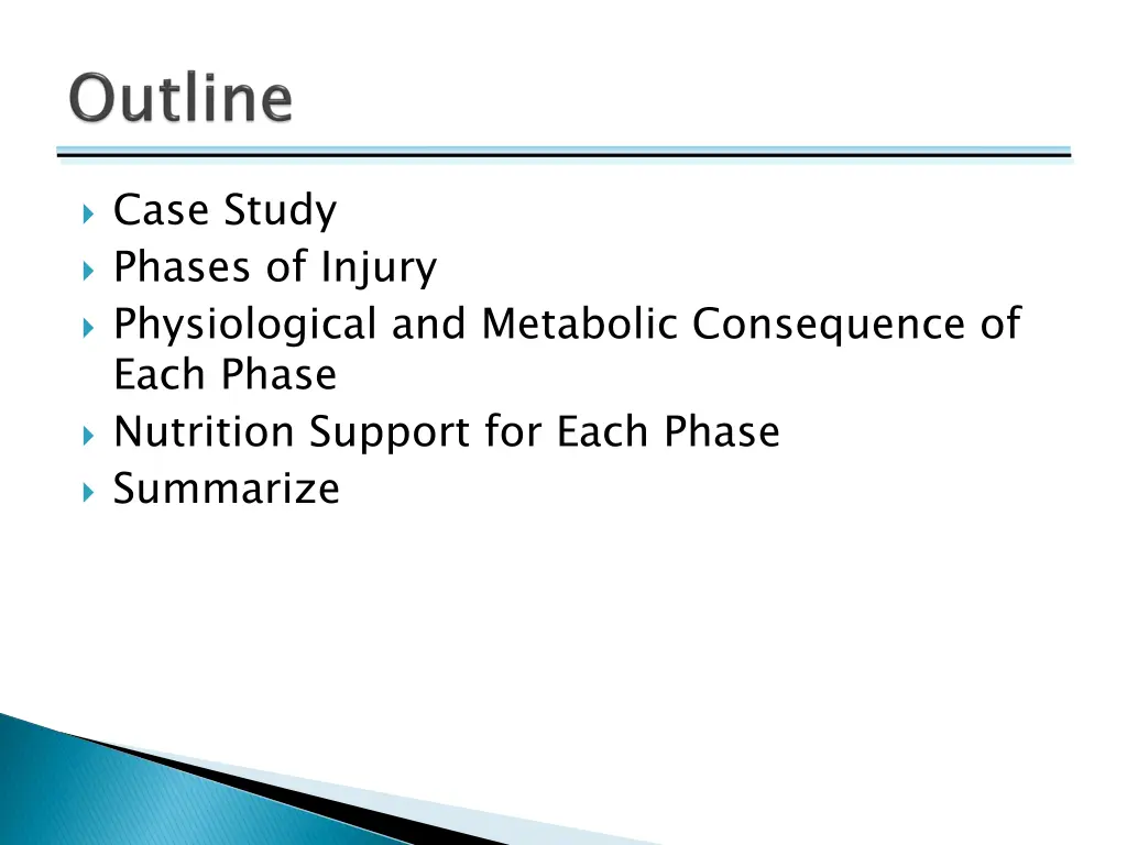 case study phases of injury physiological