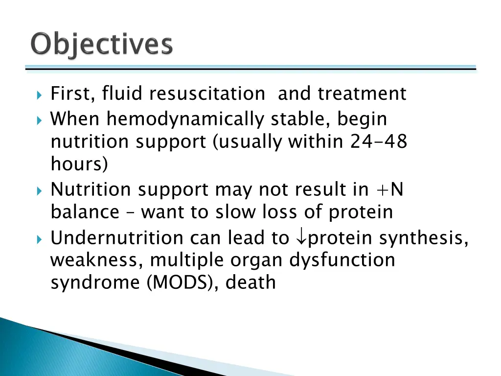 first fluid resuscitation and treatment when