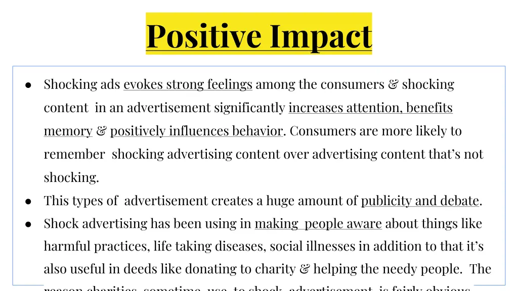 positive impact